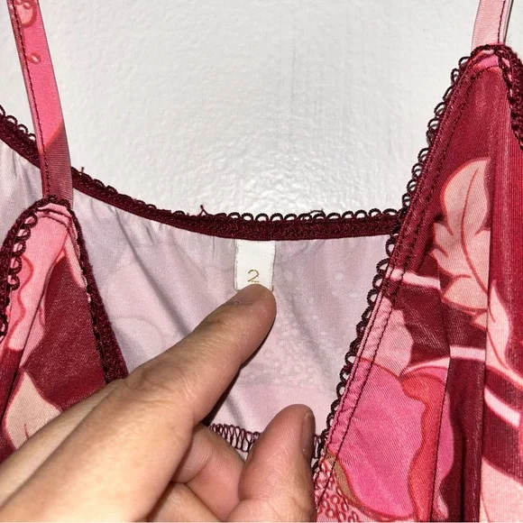 ZIMMERMANN CONCERT DRESS BURGUNDY PEONIES